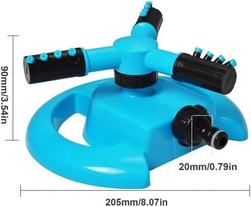 360° Automatic Rotating Sprinkler - Lawn & Garden Watering Nozzle with Full Coverage Spray in Kuwait