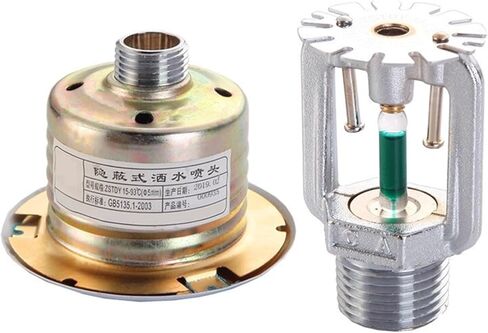 Fire Sprinkler Head, DN15 1/2" Concealed Pendant Sprinkler, 93°C Temperature Rating, for Kitchen Fire Protection in Kuwait