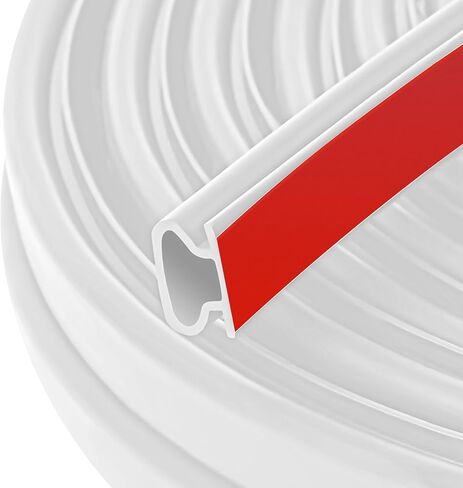 40 Feet Rubber Weather Stripping Door Seal, Extra Thick D-Shape Self Adhesive Door Seal Large Gap Door Weather Strip for Window Door Frame Insulation Soundproofing Blocks Cold Drafts Noise - Black in Kuwait