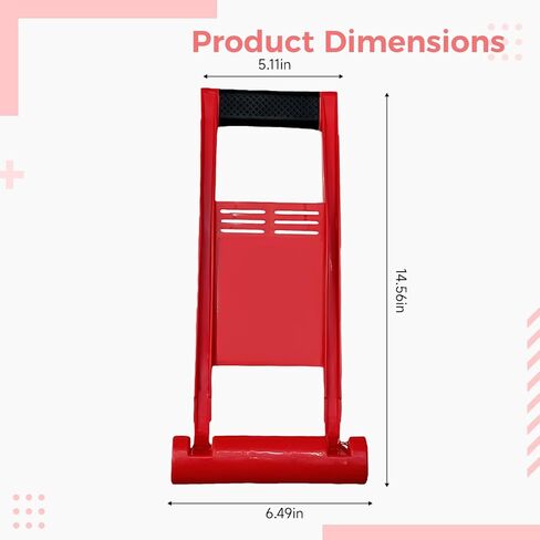Plywood Carrier With Hook, Red Board Lifter, 176 Lbs Capacity Sheetrock Lift Panel Mover, Abs Drywall Carrier Handle, 6.5 X 14.6 In in Kuwait