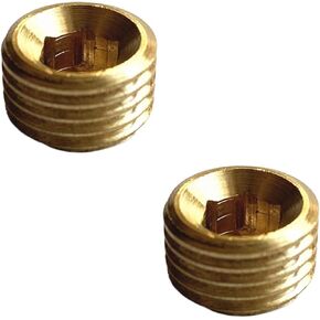 Brass blanking cap,Hex brass cap, 2PCS BSP Female Male Thread Brass Hex Head Socket End Cap Pipe Fitting Plug Coupler(1/8inch) in Kuwait