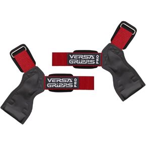 Versa Gripps® Pro, Made in The USA, Wrist Straps for Weightlifting Alternative, The Best Training Accessory, R/L, Royal Red/Black in Kuwait