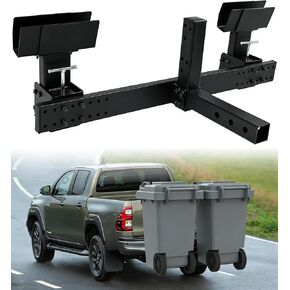 ELITEWILL Dual Trash Can Hauler Allowing Backing-up High-Loading Garbage Can Towing Hitch Carrier Fit for Vehicle/Cars/Trucks/Golf Carts/ATV/UTV with 2" Hitch Receiver in Kuwait