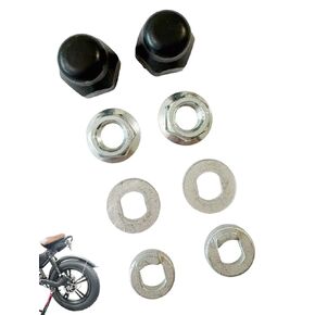12mm Electric Bike Hub Motor Nut Kit – M12 Locknuts with Washers & Rubber Caps, 12mm Axle Hardware Set for 250W-500W E-Bike Scooter Motor, Anti-Loose Rust-Proof in Saudi Arabia