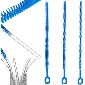 3-Pack Multi-Size 12.6"Long Straw Cleaner Brush for Stanley Cup, Extra Long Reusable Straw Brush for Tumbler, Metal, Silicone, Glass Straws for Baby Bottles, Sippy Cups, Yeti, Pipe Cleaner for Tube in Kuwait