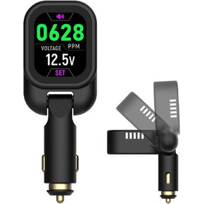 شاشة ثاني أكسيد الكربون للسيارة، وصلة توصيل، لا تحتاج إلى بطارية، أخذ عينات في الوقت الحقيقي 10 ثوانٍ، شاشة ملونة قابلة للتدوير، إنذار صفير لارتفاع ثاني أكسيد الكربون، يناسب المركبات 12 فولت/24 فولت in Kuwait