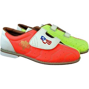 Mens Glow TCRGV Cobra Rental Bowling Shoes- Hook and Loop Neon Yellow/Orange/White 5 in Kuwait