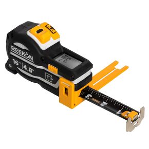 REEKON T1M Utility Digital Tape Measure 16ft (English) – Bluetooth Smart Measuring Tool, 1/32" Accuracy, Saves 1000+ Measurements, LCD Display, 150 Hour+ Battery Life & Rechargeable in Saudi Arabia