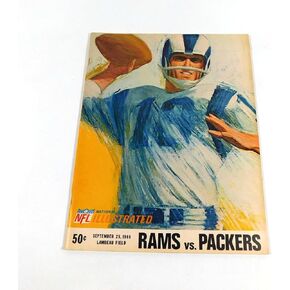 1966 Los Angeles Rams at Bay Packers NFL Football Program 9-25-66 - NFL Programs in Kuwait