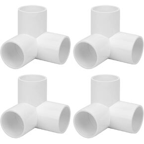 20 Pack 3/4" PVC Pipe Coupling Adapter Pipe Fittings (Socket x Socket) Contractor Pack Schedule 40 Heavy Duty 3/4 Inch PVC Slip Socket Connectors for DIY PVC Shelf Garden Support Structure, White in Kuwait