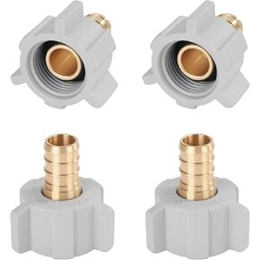 محول دوار 1/2 بوصة Pex x 1/2 بوصة أنثى NPT تركيب تجعيد نحاسي بدون الرصاص، متوافق مع PEX-B، 4 عبوات in Kuwait
