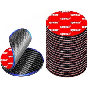 16 Pairs Adhesive Hook and Loop Strips Heavy Duty, Strong Back Adhesive Double Sided Hook Loop Tape, for Car Floor Mats, Outdoor or Indoor Use (Round 2'') in Kuwait