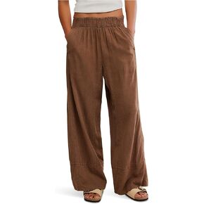 Free People Women's Days End Linen Pull On Pants in Kuwait