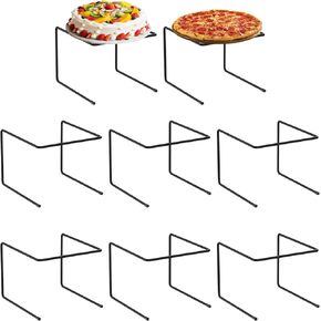 woiron 8 Pcs Pizza Table Stand Holder,Pizza Display Stands,Pizza Pan Riser Food Platter Tray and Display Rack, for Home, Restaurant, Party in Kuwait