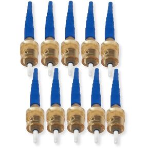 Corning 95-200-51 Pack of 25 UniCam Connectors, ST Compatible; Single-Mode OS2 Pretium Fiber Optic Connector; Amber Housing, Blue Boot; Field-Installable; Corning Logo in Kuwait