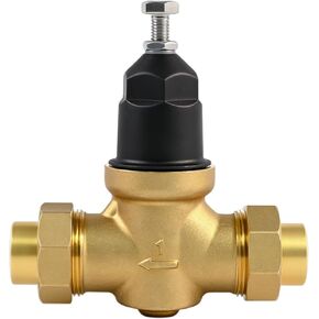 صمام تخفيض ضغط المياه 1 بوصة NR3XLDU، 1 بوصة NR3XL مع وصلة FNPT مزدوجة الاتحاد، للاستخدام المنزلي والتجاري، منظم للاستخدام المنزلي، مصفاة مدمجة، 1-NR3XLDU قابلة للتعديل 15-75 رطل لكل بوصة مربعة in Kuwait