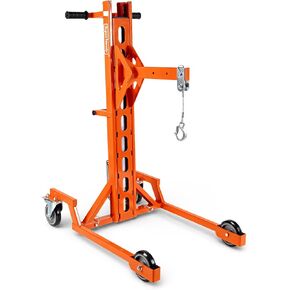 Superhandy Portable Hydraulic Crane Lift, Tool-Free Disassembly, Foot Pedal Operation, 6-Inch PU Wheels with Brakes, No Power Required, for Trucks, Garages & Workshops in Kuwait