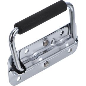 304 Stainless Steel Folding Handle for Toolbox Metal Spring-Loaded Pull Handle with Chrome-Plated Iron 100mm Length Attachable Hardware and Portable Equipment in Saudi Arabia