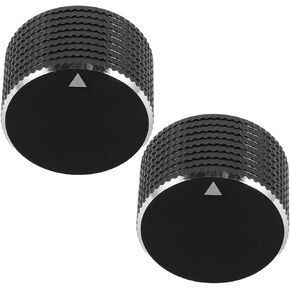BESTYASH 2pcs 25x15mm Knurled Aluminum Alloy Bass Potentiometer Knobs with Dome Flat Top, Metal Guitar and Bass Volume Control Knobs for Audio Amplifier and Mixer in Kuwait