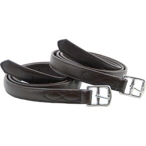 Stirrup Leathers for English Saddle | Non-Stretch English Stirrup Leathers with Strong Nylon Core for Equestrian Riding (Coffee 54"/135cm) in Kuwait