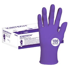 Ansell Kimtech™ Purple Nitrile™ Exam Gloves (55081), 5.9 Mil, Ambidextrous, 9.5", Small, 100 Nitrile Gloves/Box in Kuwait