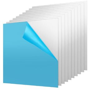 10 Pack Aluminum Sheet Metal, 12 x 12 x 0.02 Inch, 6061 Grade with Protective Film, Aluminum Plate for Industry Crafting in Kuwait