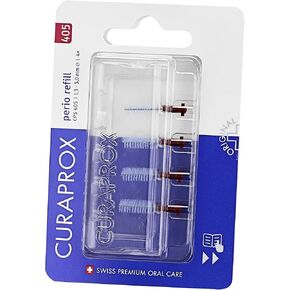 Curaprox Interdental Brush Refills CPS 405 Perio – for Medium-Large Gaps & Sensitive Gums | Ultra-Fine Filaments for Precise Cleaning | 4-Pack | Swiss Made in Kuwait