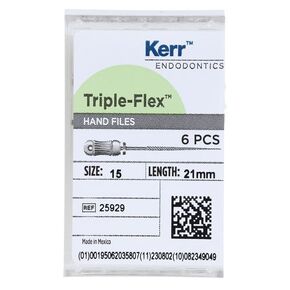 Kerr Dental 25929 Triple Flex Endodontic Files #15 21mm 6/Pk in Kuwait