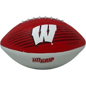 Rawlings NCAA Downfield Youth Size Football with 5X HD Grip, Wisconsin Badgers, One Size, Team Colors in Kuwait