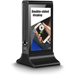 LCD Digital Signage Displayled for Businesses, Electronic Menu Board Double Touch Screen with WiFi Connection,Advertising Display High-Capacity Portable Charging for Bars, Hotels, Public Areas (Black) in Kuwait