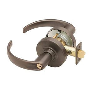 Schlage Commercial ND50SPA613 ND Series قفل أسطواني من الدرجة الأولى، وظيفة الدخول/المكتب، قفل بزر ضغط، تصميم رافعة سبارتا، لمسة نهائية من البرونز المطلي بالزيت in Kuwait