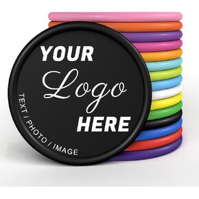 200-1000 شريحة بلاستيكية مخصصة - طباعة كاملة الألوان على الوجهين مع الشعار/النص/التصميم - 15 لونًا رائعًا لرموز البار الشخصية، وبطاقات العمل، والأحداث، والعروض الترويجية، ورموز المشروبات in Kuwait