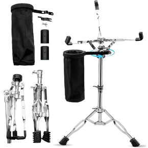 Snare Drum Stand, Adjustable Height 14.5" to 23" Practice Pad Stand with Snap Fastener and Drum Sticks Holder Accessories for Beginners in Kuwait