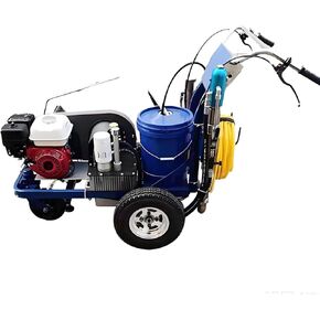 Cold Spray Road Marking Machine, Walk Behind High Efficiency Line Striper, Multi-Nozzle Adjustable Width, Fast Drying Low Consumption, for Small Parking Lot Community Square Municipal Zebra Crossing in Saudi Arabia