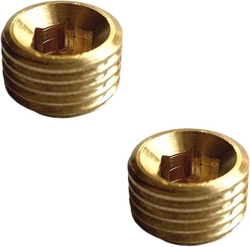 Brass blanking cap,Hex brass cap, 2PCS BSP Female Male Thread Brass Hex Head Socket End Cap Pipe Fitting Plug Coupler(1/8inch) in Kuwait