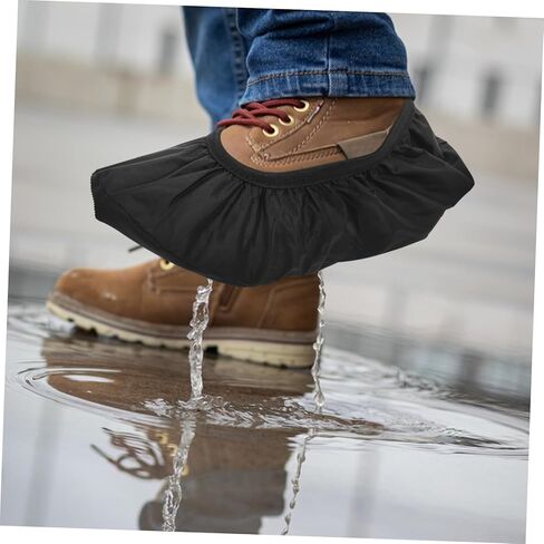 1 Pair Waterproof Slip Resistant Shoe Covers Reusable Polyester Boot Protectors for Indoor Use Anti-Skid Rain Shoe Covers for Men and Women in Saudi Arabia
