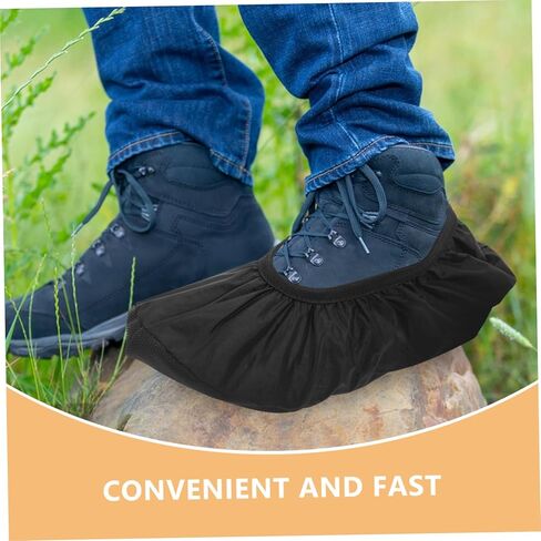 1 Pair Waterproof Slip Resistant Shoe Covers Reusable Polyester Boot Protectors for Indoor Use Anti-Skid Rain Shoe Covers for Men and Women in Saudi Arabia