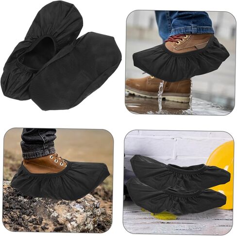 1 Pair Waterproof Slip Resistant Shoe Covers Reusable Polyester Boot Protectors for Indoor Use Anti-Skid Rain Shoe Covers for Men and Women in Saudi Arabia