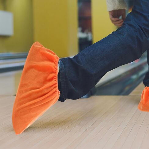 Toyvian Bowling Shoe Covers Reusable Non-Slip Thick Fabric Shoe Sleeves 2-Pair Set for Indoor Use Sturdy and Washable Bowling Accessories for Adults in Saudi Arabia