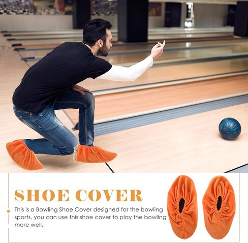 Toyvian Bowling Shoe Covers Reusable Non-Slip Thick Fabric Shoe Sleeves 2-Pair Set for Indoor Use Sturdy and Washable Bowling Accessories for Adults in Saudi Arabia