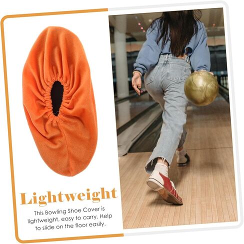 Kisangel Bowling Shoe Covers Reusable Lint Fabric Enhanced Grip Non-Slip Washable 2-Pair Set for Indoor Use for Bowling Accessories in Saudi Arabia
