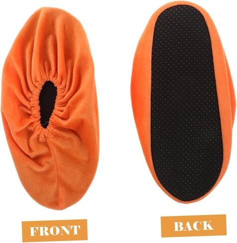 Kisangel Bowling Shoe Covers Reusable Lint Fabric Enhanced Grip Non-Slip Washable 2-Pair Set for Indoor Use for Bowling Accessories in Saudi Arabia