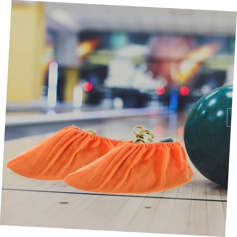Kisangel Bowling Shoe Covers Reusable Lint Fabric Enhanced Grip Non-Slip Washable 2-Pair Set for Indoor Use for Bowling Accessories in Saudi Arabia