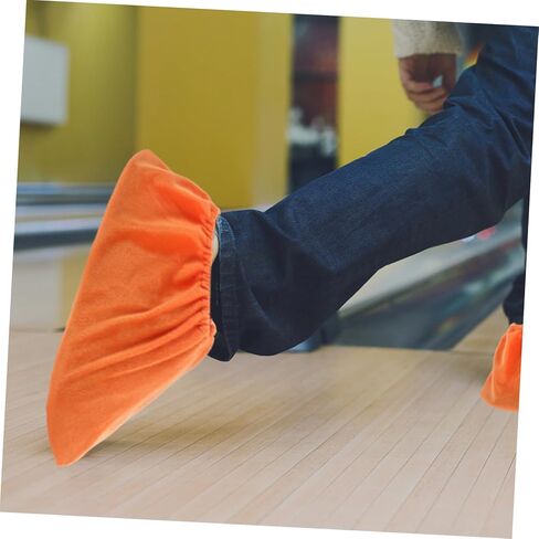 Kisangel Bowling Shoe Covers Reusable Lint Fabric Enhanced Grip Non-Slip Washable 2-Pair Set for Indoor Use for Bowling Accessories in Saudi Arabia
