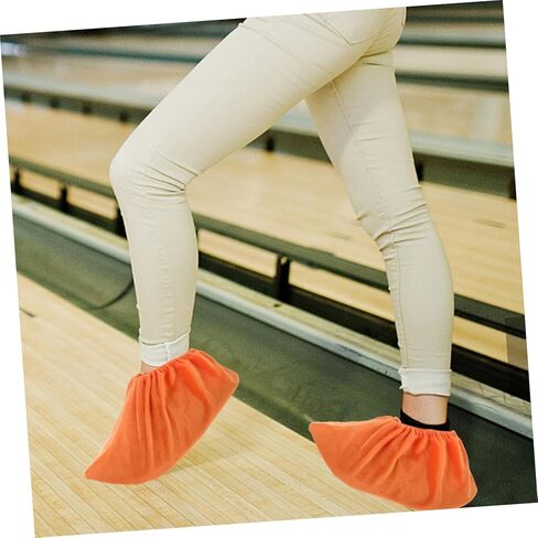 Kisangel Bowling Shoe Covers Reusable Lint Fabric Enhanced Grip Non-Slip Washable 2-Pair Set for Indoor Use for Bowling Accessories in Saudi Arabia