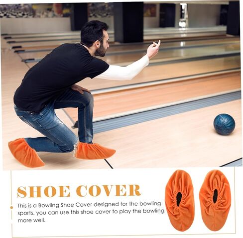 Kisangel Bowling Shoe Covers Reusable Lint Fabric Enhanced Grip Non-Slip Washable 2-Pair Set for Indoor Use for Bowling Accessories in Saudi Arabia