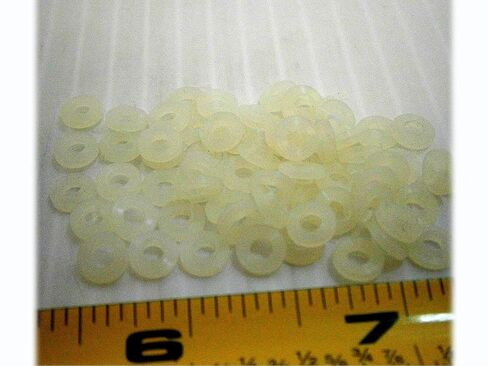 New 5663-N-140-037-113 1/4 Shoulder Washer Nylon Pack of 100#PL3164-A Warranity by Pr-Merchant in Saudi Arabia