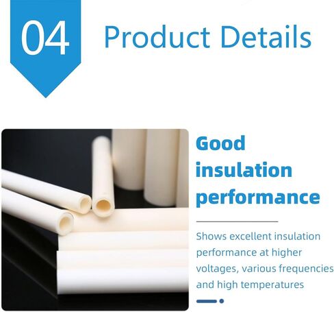 Alumina Ceramic Tube Single Hole 4.7mm Outer Diameter 19mm Length 1700°C Pack of 10 in Kuwait