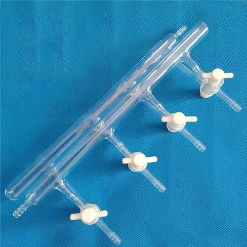 Futt Lab زجاج موزع غاز فراغ مزدوج مشعب لخط شلينك/صف مزدوج موزع غاز فراغ زجاج مشعب صلب متعدد رباعي فلورو إيثيلين in Kuwait
