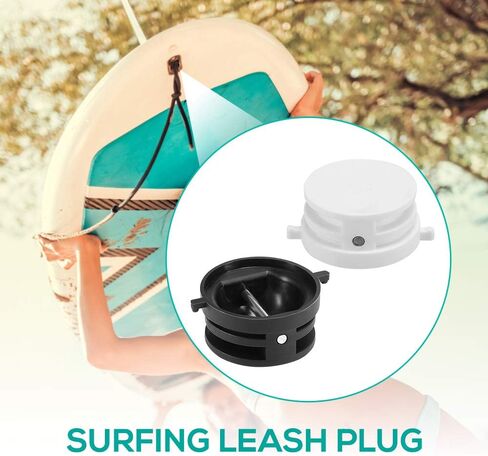 Lixada 10 PCS Surfboard Leash Plug SUP Board Surfing Leash Plugs Surfing Board Cup with Stainless Pin Surfing Surfboard Leash Leg Rope Plug Black/White in Saudi Arabia